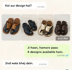 Customer WhatsApp review 10 for UrbanSteps handmade Arabic sandals