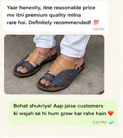 Customer WhatsApp review 14 for UrbanSteps handmade Arabic sandals