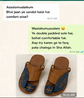 Customer WhatsApp review 7 for UrbanSteps handmade Arabic sandals